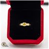 Image 1 : 0.52 CARAT ROUND YELLOW MOISSANITE SET IN
