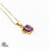 Image 1 : 18K YELLOW GOLD SYNTHETIC CORUNDUM PENDANT