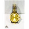 REPLICA GOLD FACE ROLEX WATCH WITH A GOLD AND