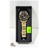 REPLICA BLACK FACE ROLEX WATCH BAND IS GOLD AND