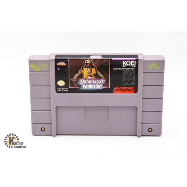 SUPER NINTENDO NOBUNAGA'S AMBITION CARTRIDGE