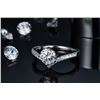 Image 4 : 1 CT GRA CERTIFIED MOISSANITE 925 SILVER SIZE 7