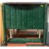 NEW SINGLE SZ GREEN VELVET PLUSH BEDSET HEADBOARD