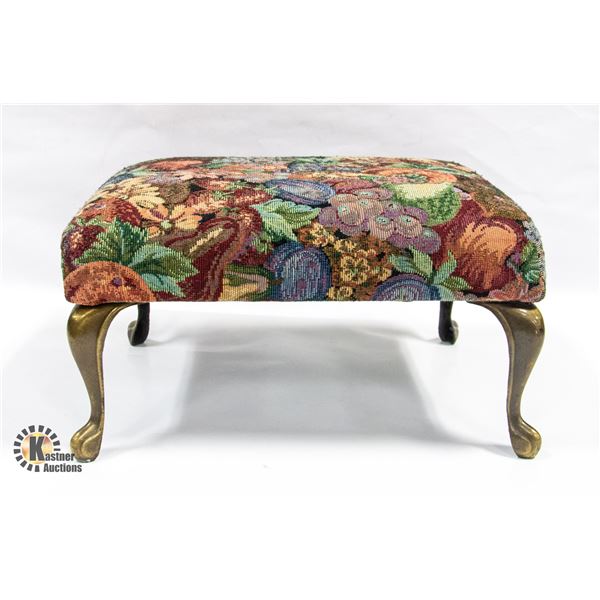 LITTLE TAPESTRY UPHOLSTERED FOOT STOOL