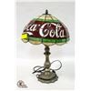 Image 1 : COCA COLA STAINED GLASS TABLE LAMP