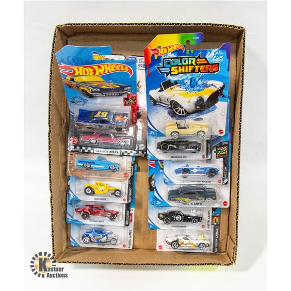 BOX WITH 12 COLLECTIBLE HOTWHEELS IN