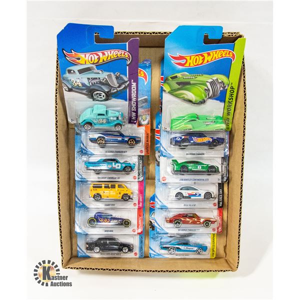 BOX WITH 12 COLLECTIBLE HOTWHEELS IN