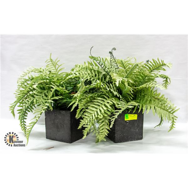 2 FAUX DECORATIVE SHRUBS