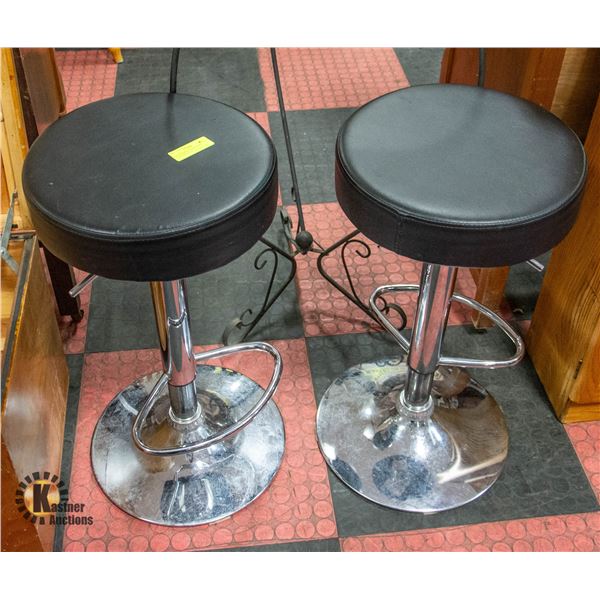 2 ESTATE BLACK BAR STOOLS TOGETHER-ESTATE