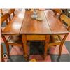 Image 3 : ANTIQUE PINE FARM TABLE W/DRAWER + 6 CHAIRS
