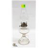 15"T CLEAR GLASS OIL LAMP W/ FINGER LOOP