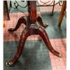 Image 2 : ANTIQUE CHERRY FINISHED HARP BASE/ CLAW FOOT