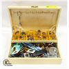 ESTATE JEWELRY BOX FILLED WITH VARIOUS JEWELRY,