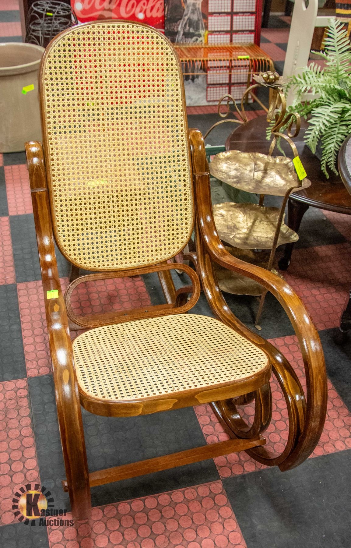Cane Rocking Office Chair VINTAGE BENTWOOD CANE ROCKING CHAIR- NEW
