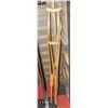 Image 1 : PAIR OF CRUTCHES AND 2 WALKING STICKS