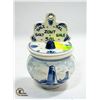 DUTCH CERAMIC LIDDED SALT BOX