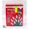 Image 1 : NEW SYLVANIA STAY-LIT 2 SETS OF 100 LED MINI LIGHT