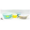 Image 1 : 4 ASSORTED PYREX BOWLS