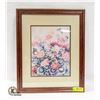 Image 1 : WOOD FRAMED FLORAL PICTURE