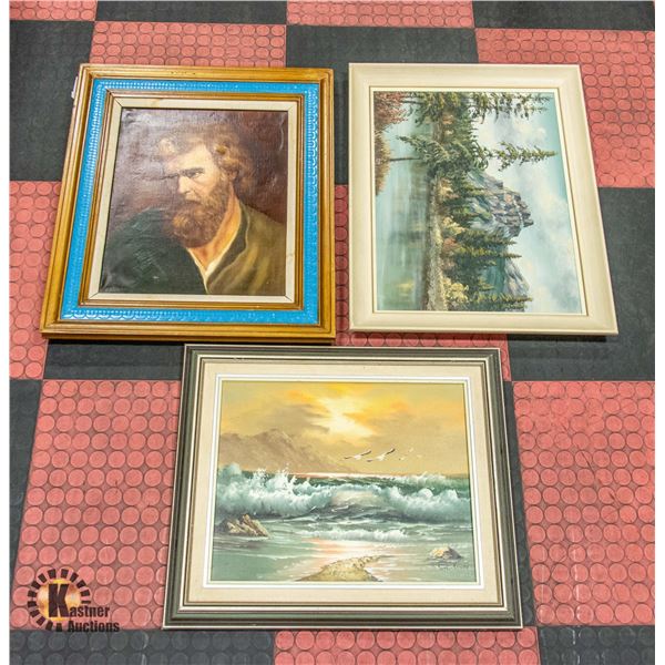 THREE OIL PAINTINGS