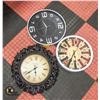Image 1 : 3 WALL CLOCKS