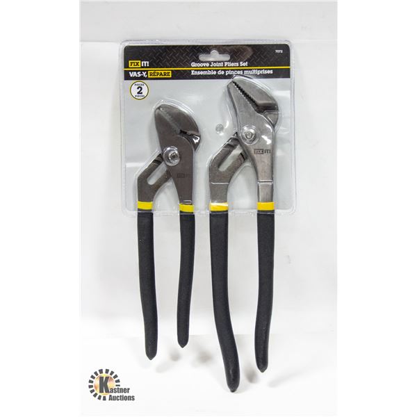 2 PIECE GROOVE JOINT PLIER SET NEW SEALED