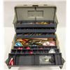 LID LOCKER FISHING TACKLE BOX W/ CONTENTS