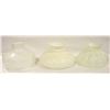 Image 1 : LOT OF 3 MILK GLASS OIL LAMP SHADES