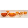 Image 1 : FLAT OF ASSORTED MARIGOLD / ORANGE CARNIVAL GLASS