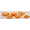 Image 1 : FLAT OF ASSORTED MARIGOLD / ORANGE CARNIVAL GLASS