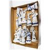 11 BLUE & WHITE COLLECTABLE FIGURES