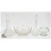 Image 1 : GLASS LIQUOR DECANTER SET