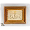 Image 1 : ESTATE FRAMED HAND CARVED BONE MINI