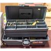 PLASTIC TACKLE BOX MULTI-LEVEL WITH CONTENTS