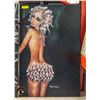Image 1 : BLONDE GIRL IN CURLERS AND RUFFLES - CANVAS
