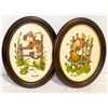 Image 1 : PAIR OF OVAL FRAMED HUMMEL COLLECTABLE WALL