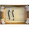 Image 1 : 10 GLASS SPICE JARS SOLD WITH HEAVY DUTY CANVAS