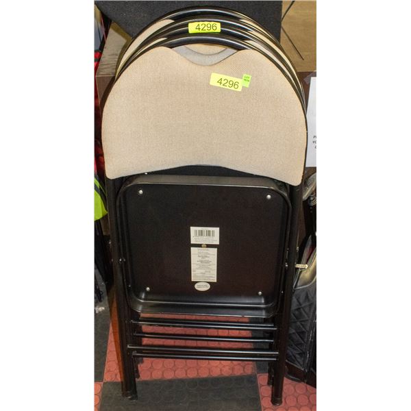 LOT OF 4 FOLDING CHAIRS