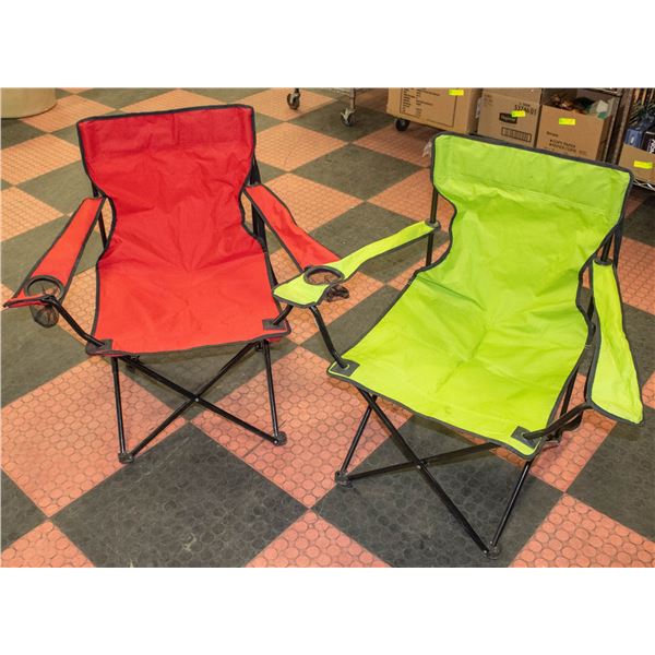 LOT OF 2 FOLDING CAMP CHAIRS