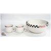 Image 1 : 5PC CHECKERED COCA COLA MIXING BOWL & MUG SET