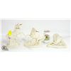 3PC UNICORN PORCELAIN ORNAMENT SET BY DAVID