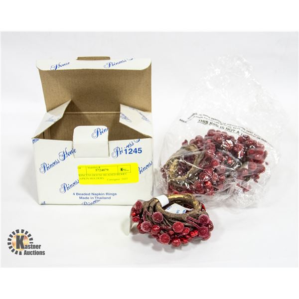PRINCESS HOUSE BEADED BERRY NAPKIN HOLDERS