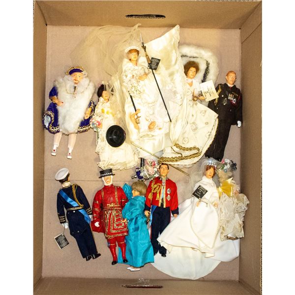 BOX OF ASST'D PEGGY NISBET ROYAL "COSTUME DOLLS"-