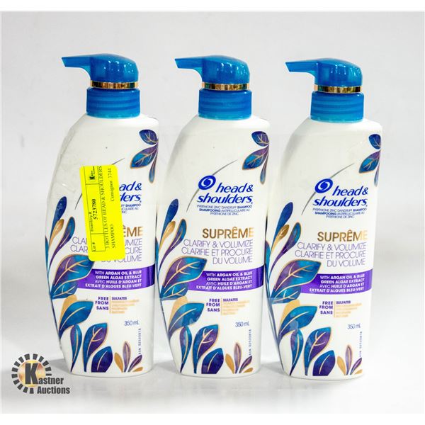 3 BOTTLES OF HEAD & SHOULDERS SHAMPOO