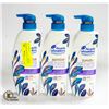 3 BOTTLES OF HEAD & SHOULDERS SHAMPOO