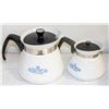 Image 1 : PAIR OF CORNING WARE CORNING FLOWER TEAPOTS