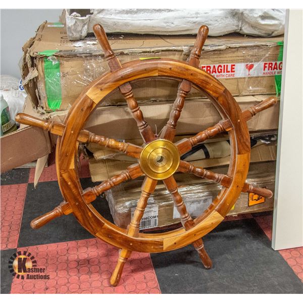 NAUTICAL WOODEN HELM