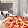 Image 8 : 180CM PIZZZAAA! PRINT FUNNY FOOD BLANKET