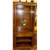 Image 1 : WOOD BOOKCASE, OPEN AT THE TOP AND