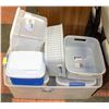 STERILITE STORAGE LOT + RUBBERMAID COOLER